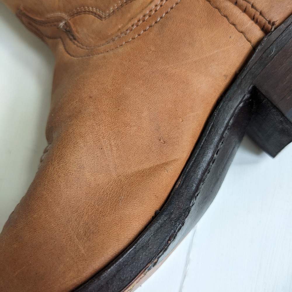 Vintage Dan Post Marlboro Gear Leather Cowboy Western Boots Women's 6M - Picture 13 of 16